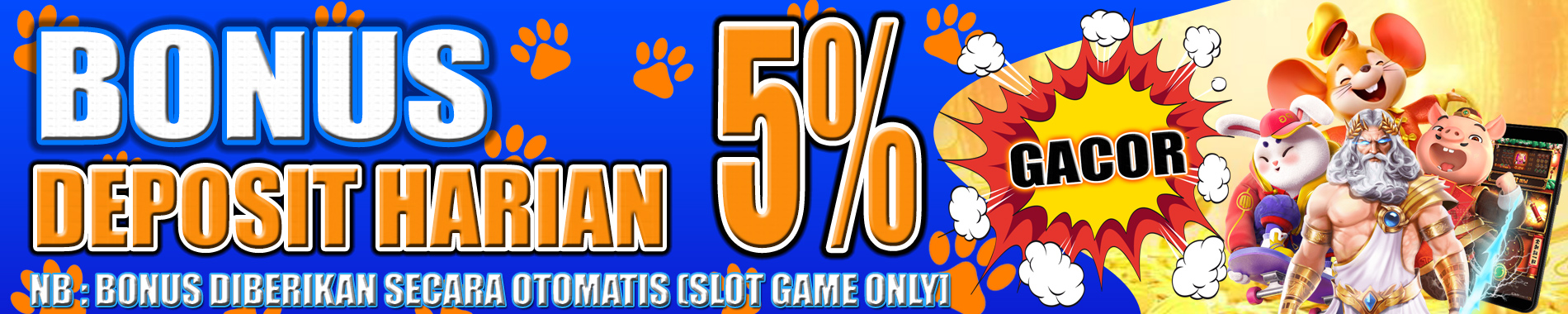 Bonus Deposit Harian 5% Slot Games